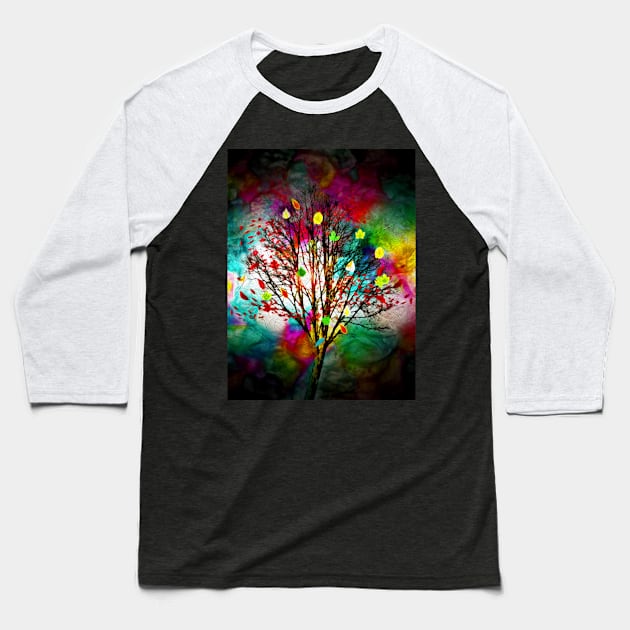 Lonely Tree Baseball T-Shirt by danieljanda